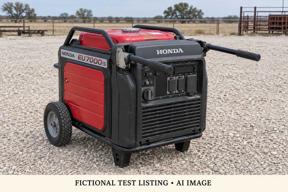 AI illustration of Honda EU7000iS Generator; fictional test item