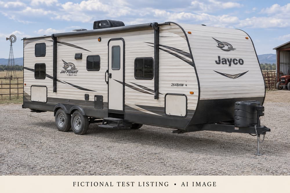 AI illustration of 2018 Jayco Jay Flight SLX 264BHW; fictional test item